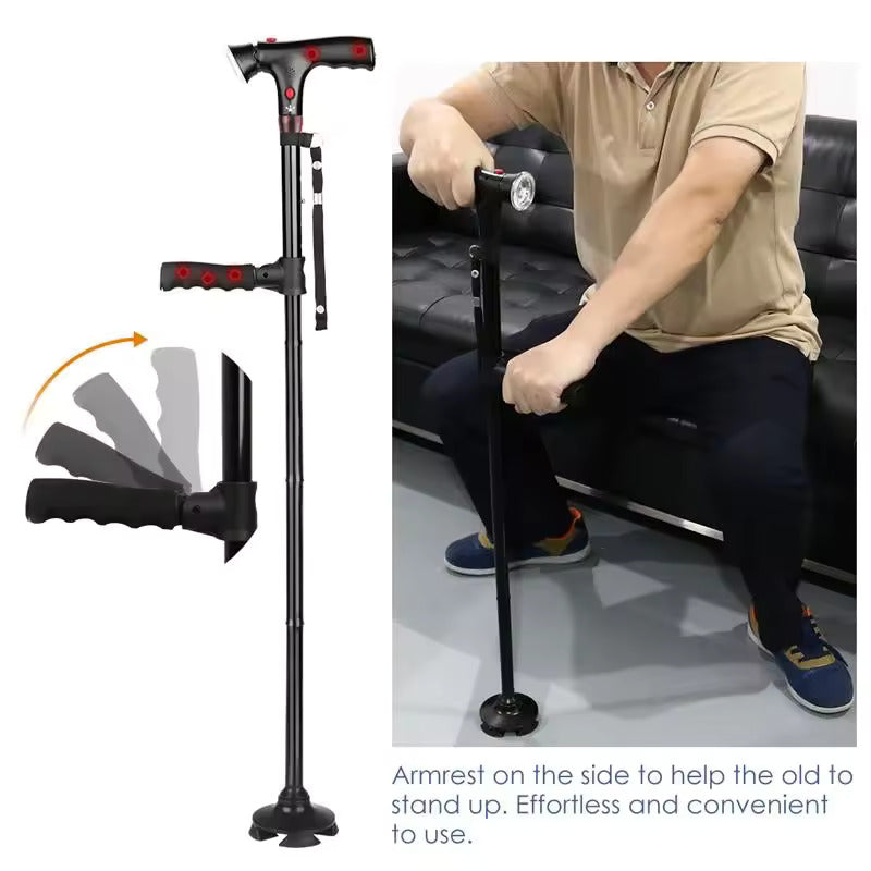 Side armrest helps stand up from seated position